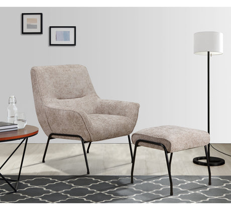 Lindo Chair + Stool (Oatmeal Fabric) - Lindo Chair + Stool (Oatmeal Fabric)