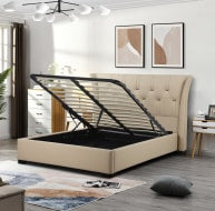 Tyrone Gas Lift Bed - Tyrone Gas Lift 4ft6 Bed (W) 180 x (H) 125 x (L) 203 - Tyrone Gas Lift Bed