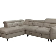 Brown corner sofa with plush cushions and modern design, perfect for any living space