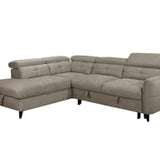 Brown corner sofa with plush cushions and modern design, perfect for any living space