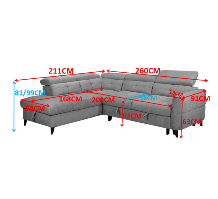 Brown corner sofa with plush cushions and modern design, perfect for any living space