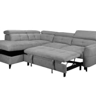 Grey corner sofa with a modern design and plush seating for comfort and style