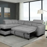 Grey corner sofa with a modern design and plush seating in a stylish living room setting