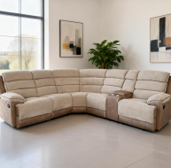 Jessica Corner Sofa in a modern living room setting with plush upholstery and a stylish design