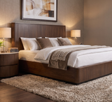 Cleo 5ft bed with a stylish headboard, soft bedding, and cozy decor in a modern bedroom setting