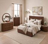 Cleo Bed in a stylish bedroom setting with neutral tones and modern decor elements