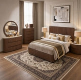Cleo Bed in a stylish bedroom setting with elegant decor and warm lighting