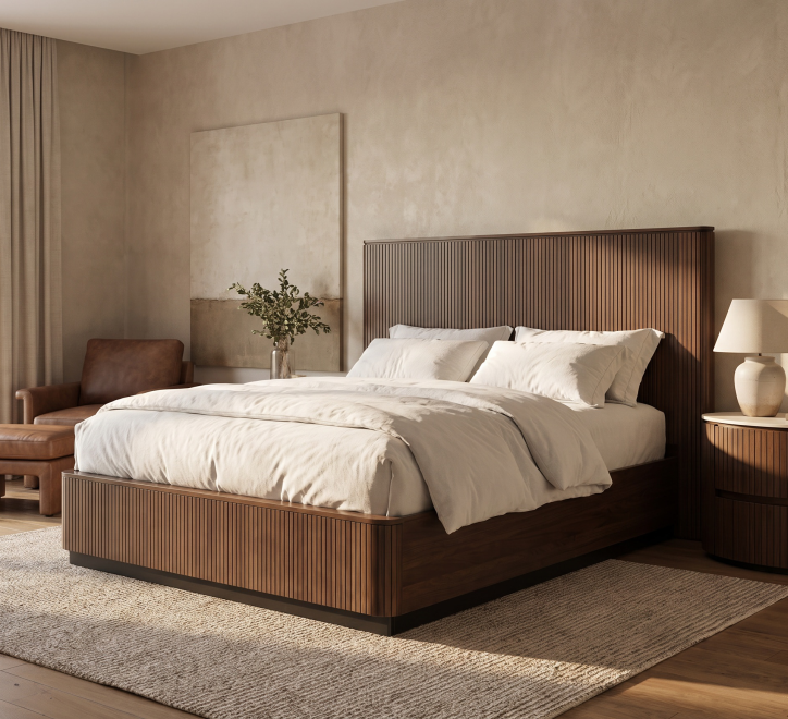 Cleo 6ft bed with a modern design, plush bedding, and a cozy bedroom setting