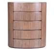 Cleo Chest featuring a modern design with five spacious drawers and a sleek wood finish