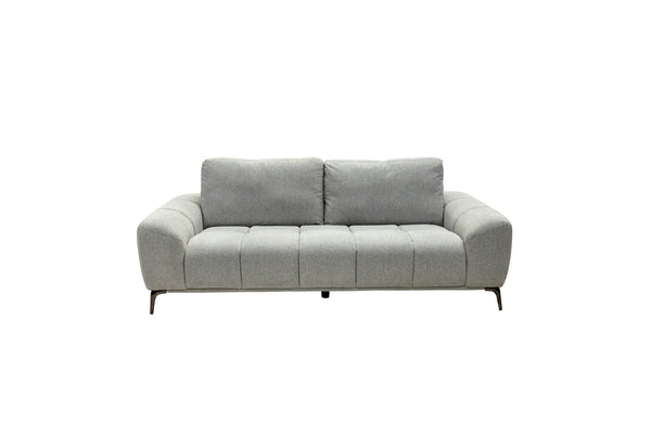 Hallie Fabric 3 Seater - Grey Weave