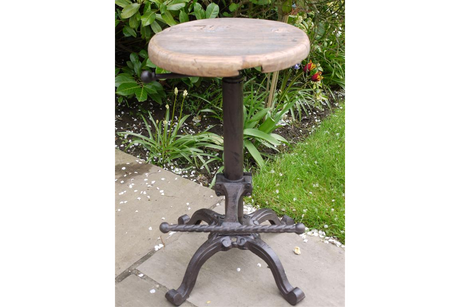 Stool With Wooden Top - 2218
