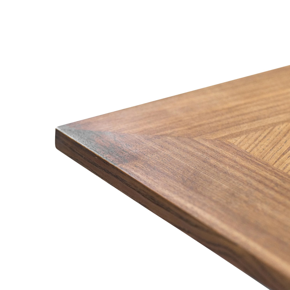 Medium Oak Veneer 1.6m Extending Dining Table with 0.4m Leaf