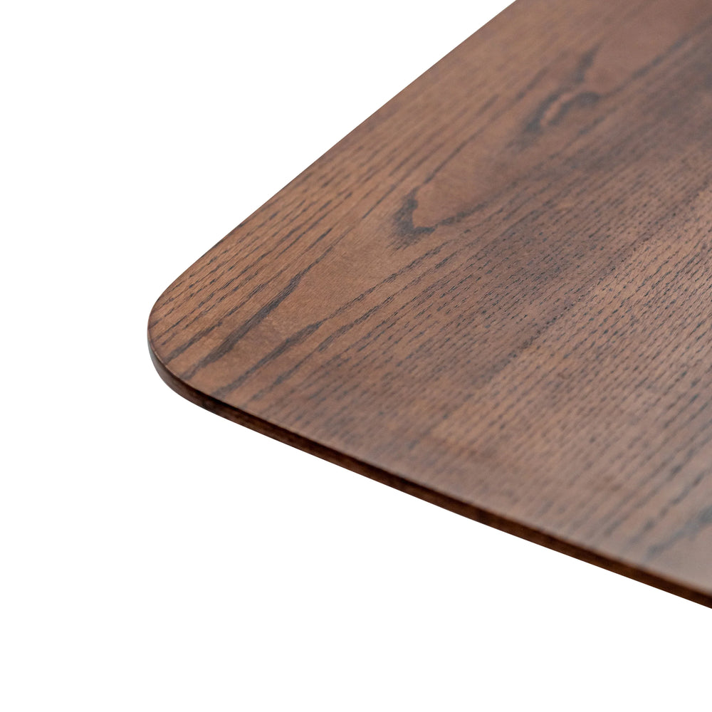 Elegant 1.8m Chestnut Oak Veneer Dining Table for Stylish Interiors