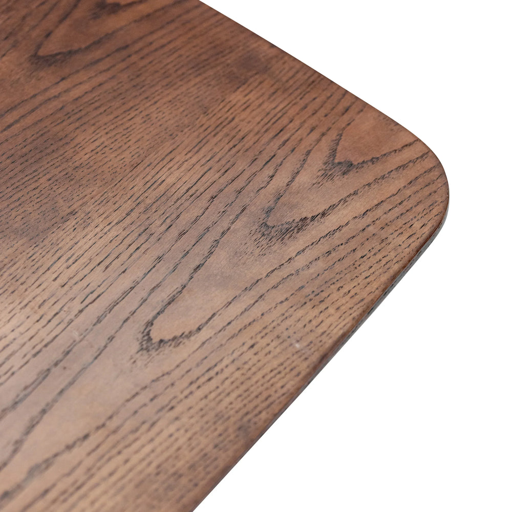 Elegant 1.8m Chestnut Oak Veneer Dining Table for Stylish Interiors
