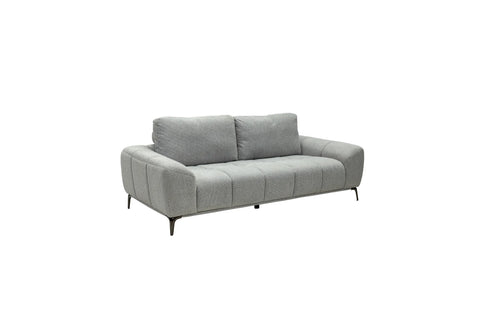 Hallie Fabric 3 Seater - Grey Weave