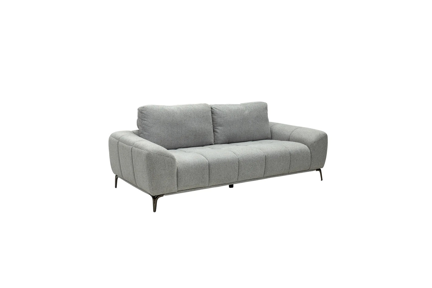 Hallie Fabric 3 Seater - Grey Weave