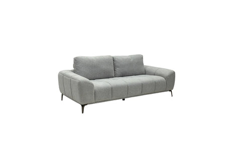 Hallie Fabric 3 Seater - Grey Weave