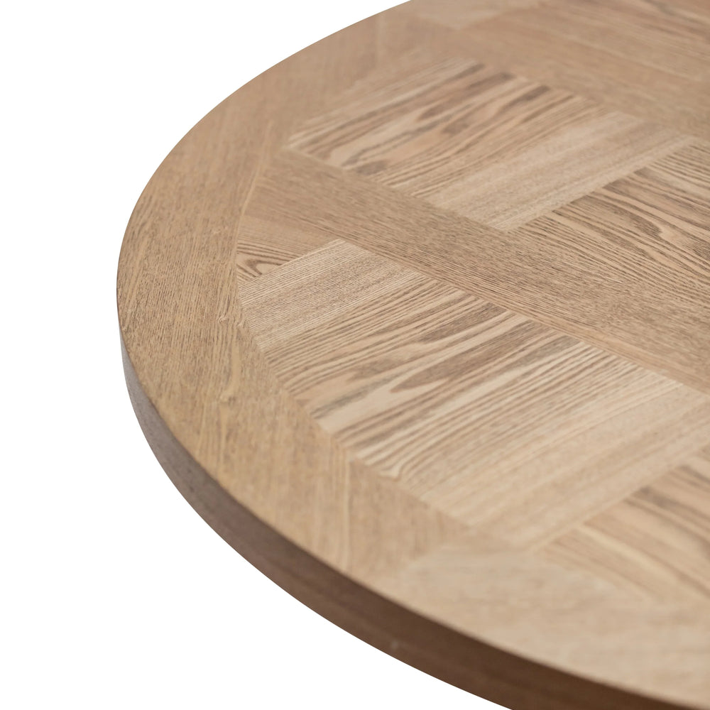 1.2m Round Medium Oak Veneer Dining Table - Stylish & Modern Design
