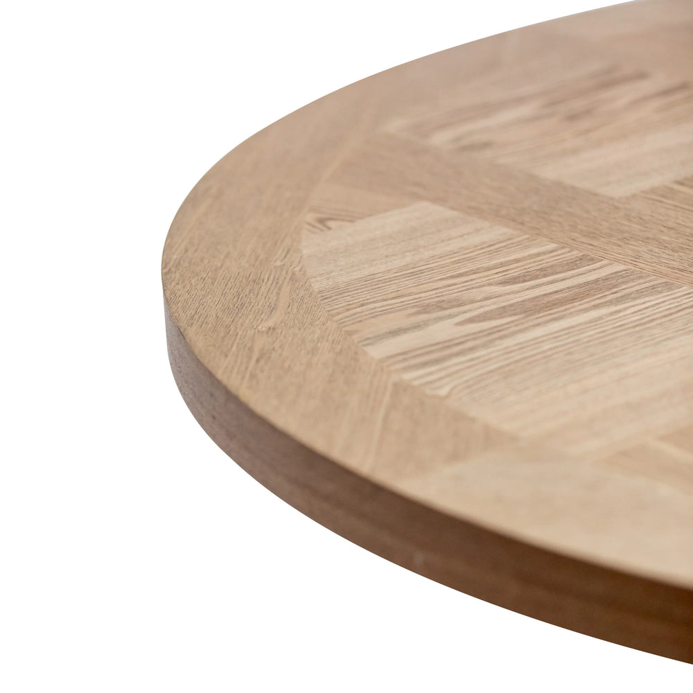 1.2m Round Medium Oak Veneer Dining Table - Stylish & Modern Design