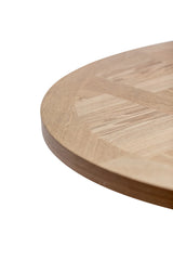 1.2m Round Medium Oak Veneer Dining Table - Stylish & Modern Design