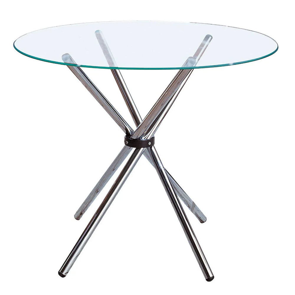 Glassy Metal Dining Table