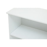White Portland Storage Unit featuring a clean, minimalist design with an open shelf and a smooth, flat top surface. The unit has a simple, modern aesthetic suitable for various home decor styles