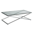 Criss Cross Glass Coffee Table