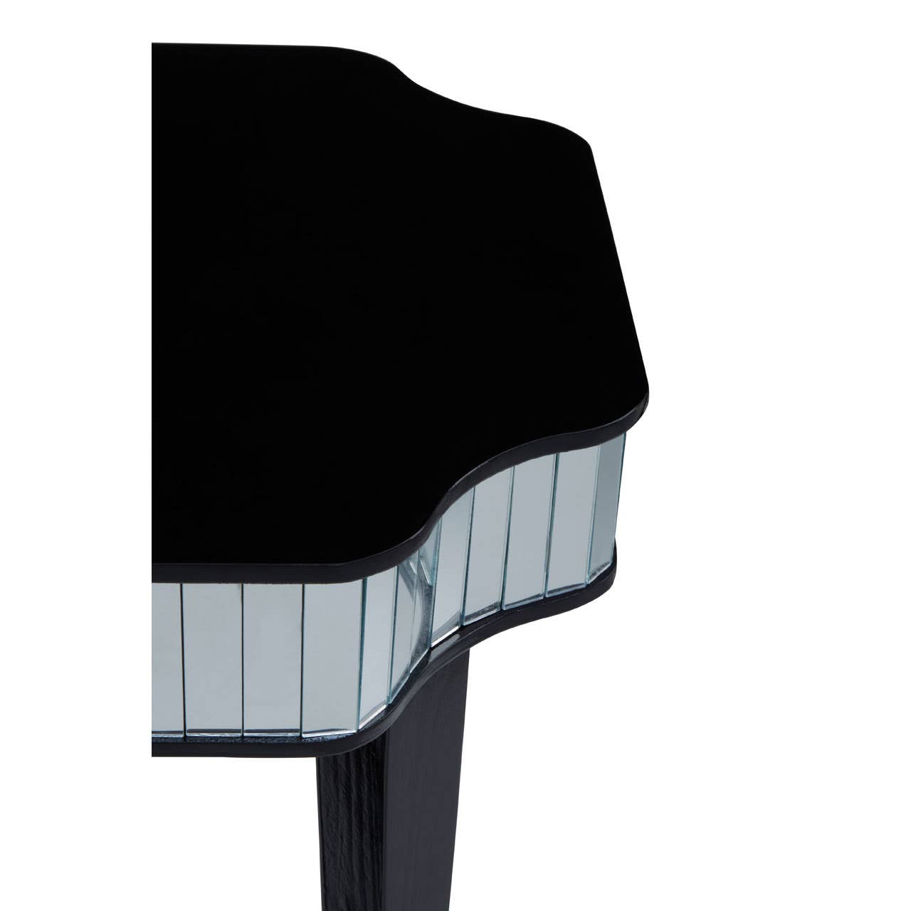 Majestic Black Mirrored Side Table