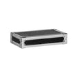 Faux crocodile leather wall shelf in a sleek rectangular design, featuring a textured black surface with silver accents on the edges. The shelf is mounted on the wall, providing a modern and stylish storage solution