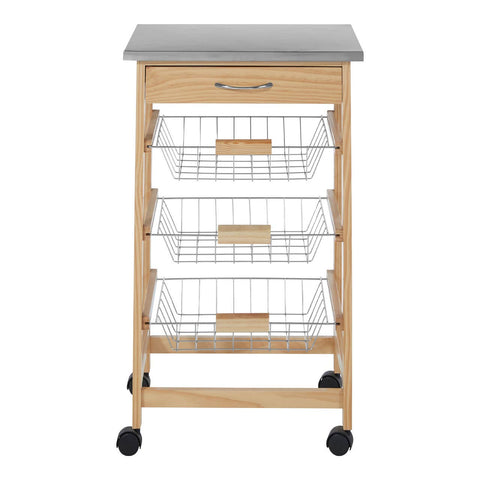 Rustic Kitchen Storage Trolley