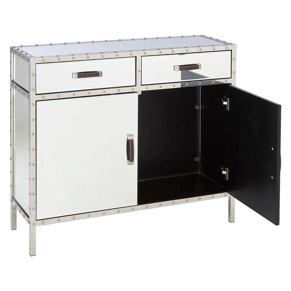 Rivet Stainless Steel Sideboard with 2 Drawers & 2 Doors