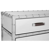Rivet Stainless Steel Sideboard with 2 Drawers & 2 Doors