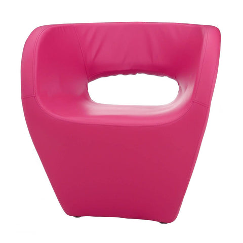 Pink Leather Accent Chair