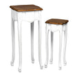 Glossy Wood Accent Tables