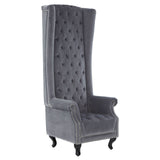 Luxe Grey Velvet Accent Chair