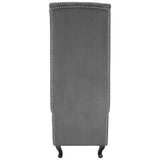 Luxe Grey Velvet Accent Chair