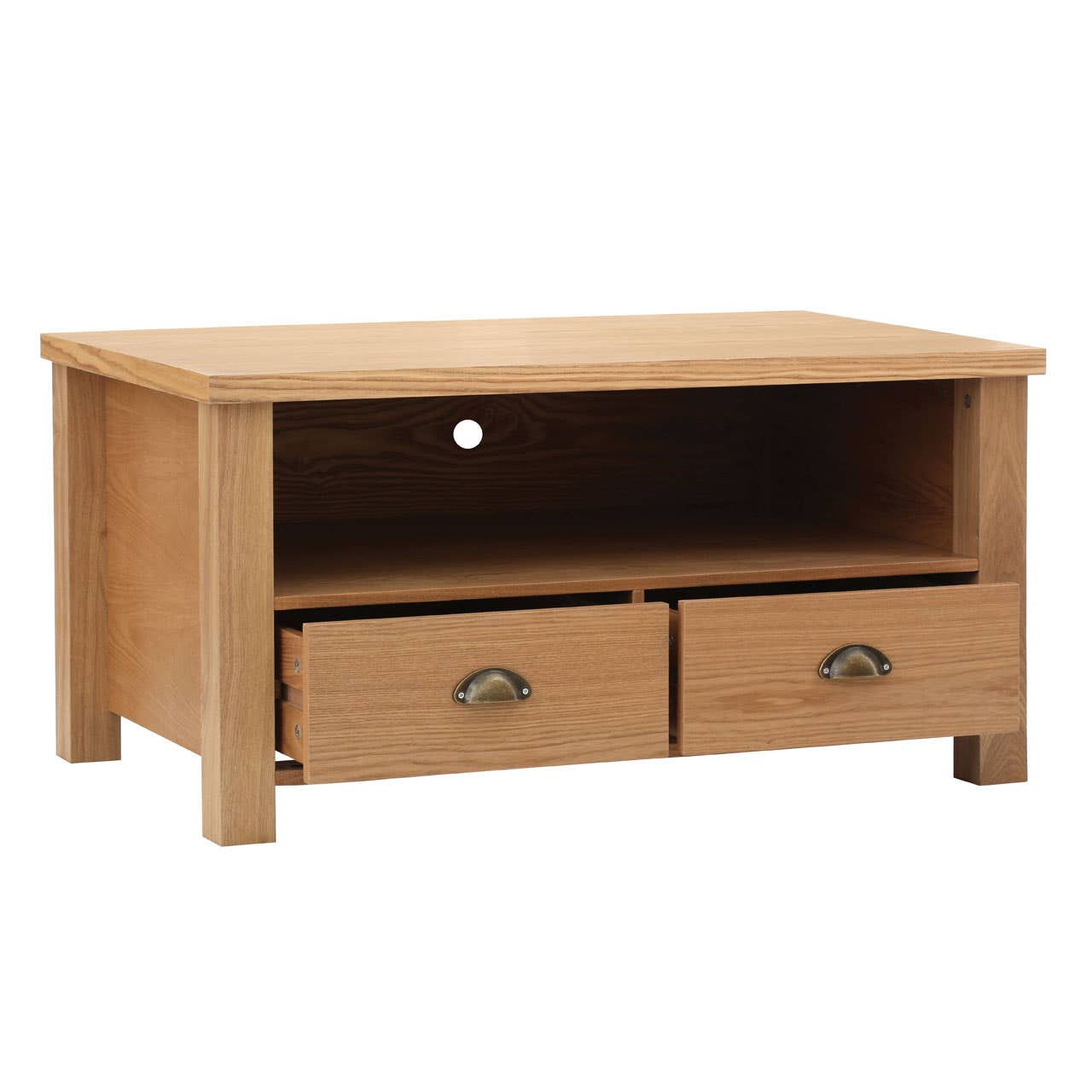 Oak Veneer Media Storage Unit