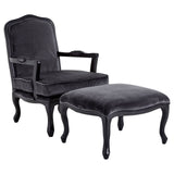 Plush Grey Velvet Lounge Set