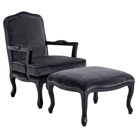 Plush Grey Velvet Lounge Set
