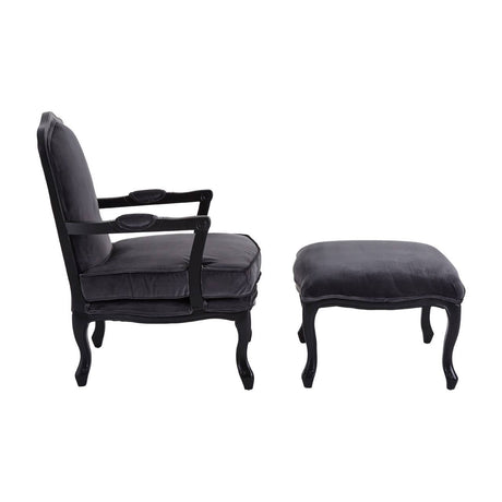 Plush Grey Velvet Lounge Set