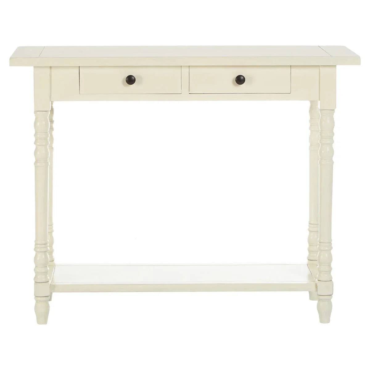Heritage White Console Table Drawers
