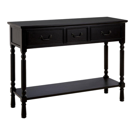 Vintage Black Pine Console Elegant