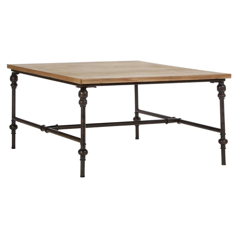 Rustic Square Wood Coffee Table