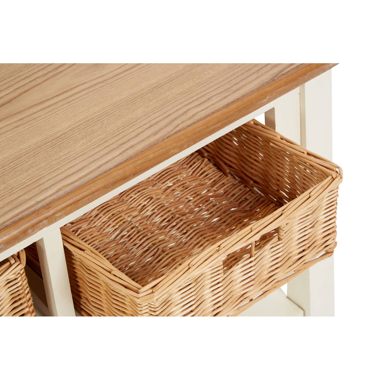 Cream Rattan Coffee Table