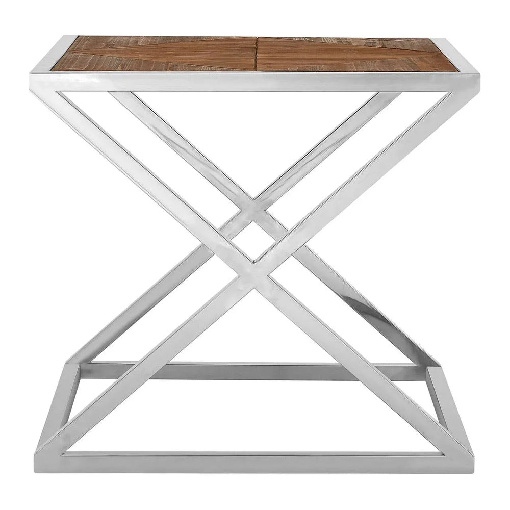 Diamond Chrome Side Table