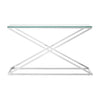 Criss Cross Glass Console Table