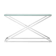 Criss Cross Glass Console Table