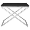 Sleek Black Steel End Table