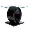 Sleek Glass O Side Table