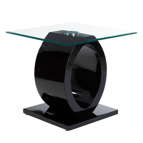 Sleek Glass O Side Table
